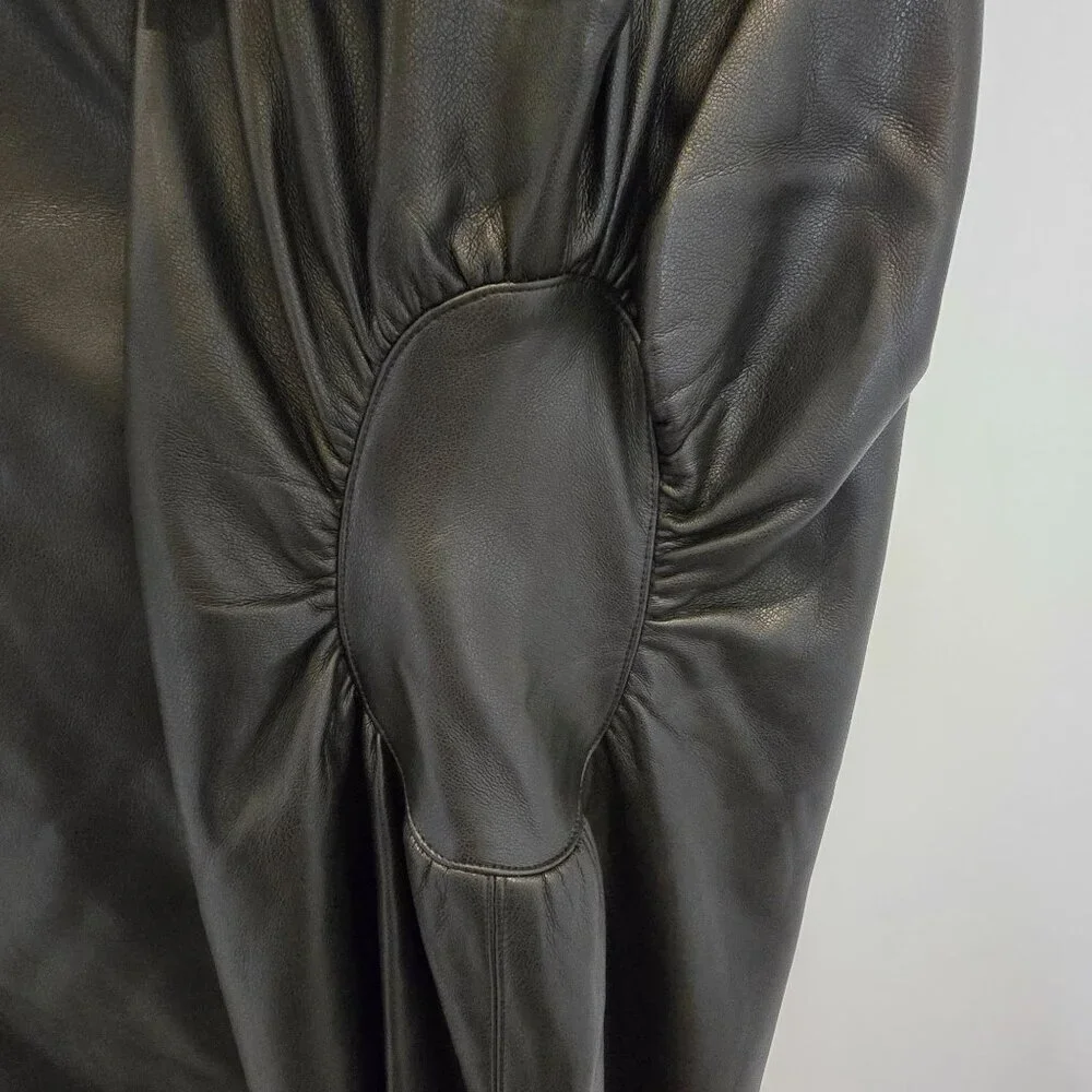 Sachin & Babi Holiday Party Diana Black Faux Leather Sleeveless Dress Size 14 - Picture 12 of 16